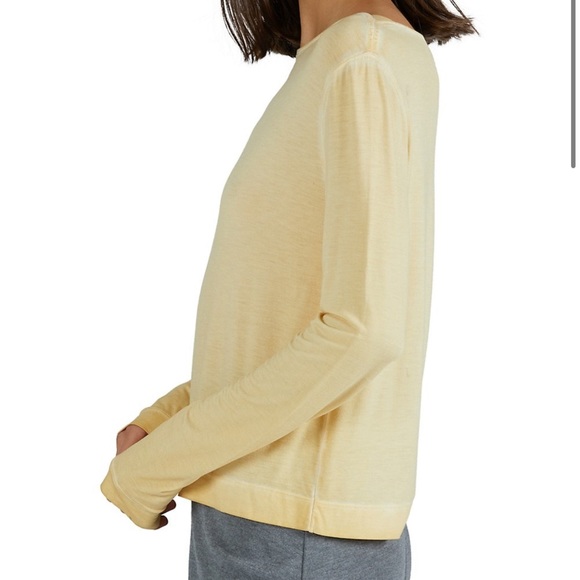 NWT ATM Anthony Thomas Melillo Lunar Wash Long Sleeve T-Shirt in Chamois L - Picture 3 of 6